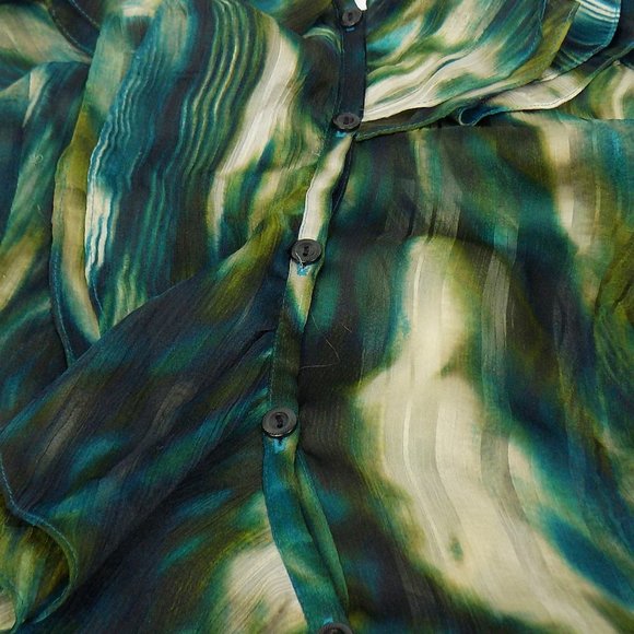 Jones New York Petite Collection Ruffle Front Blouse Size 12P READ DESCRIPTION - Picture 9 of 10